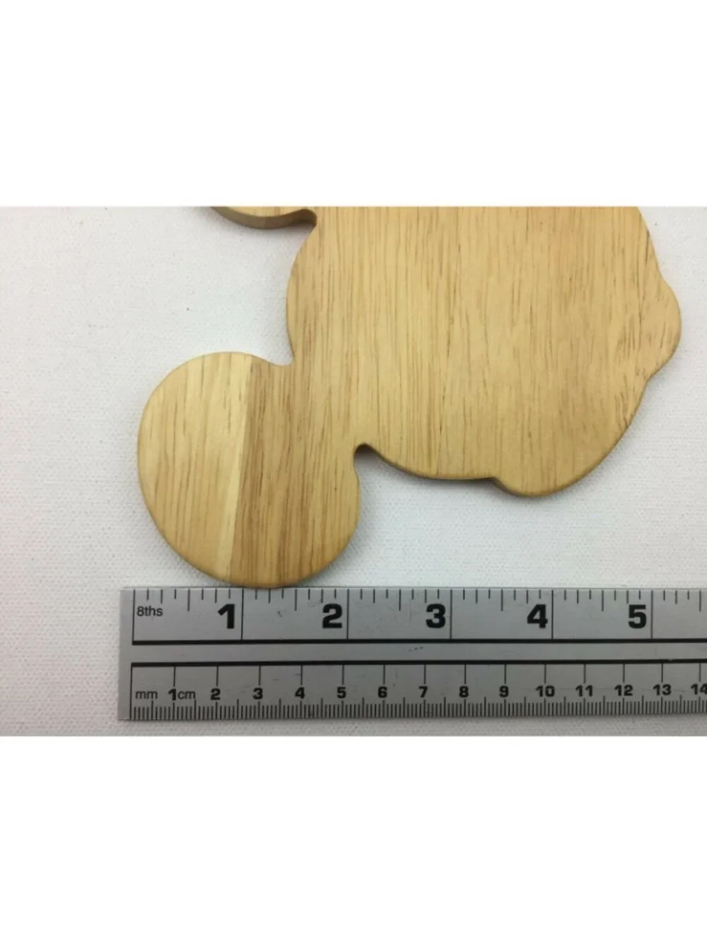 Disneyland Tokyo Souvenir Wooden Drink Coaster Mickey Mouse Ears Gloves Brown